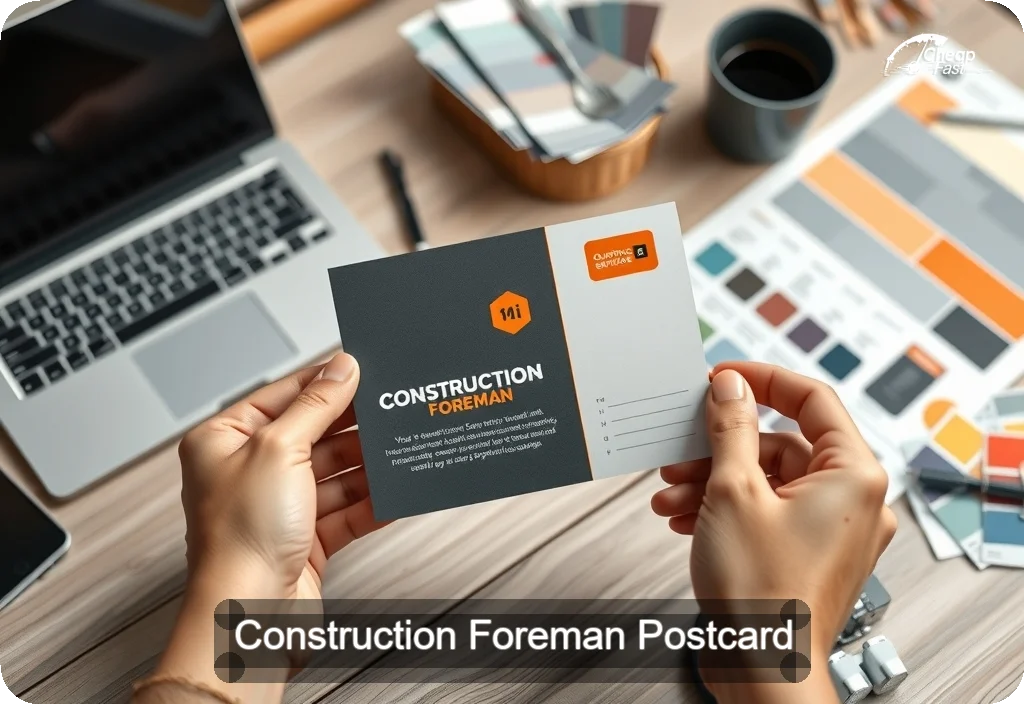 Construction Foreman Postcard Sample 04 · 4" x 6" design sample