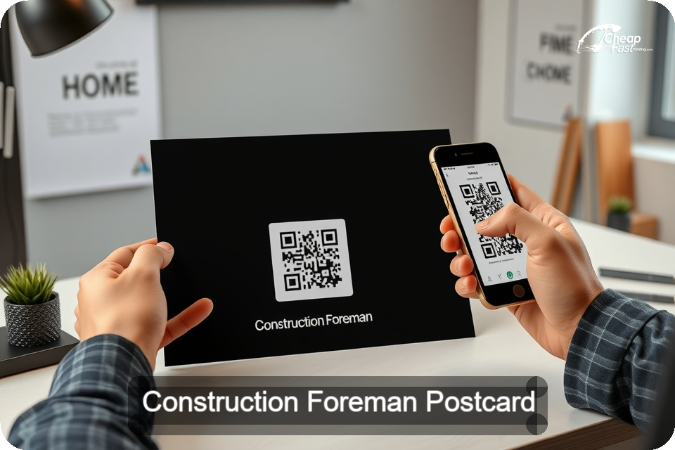 Construction Foreman Postcard Sample 06 · 6" x 9" design sample