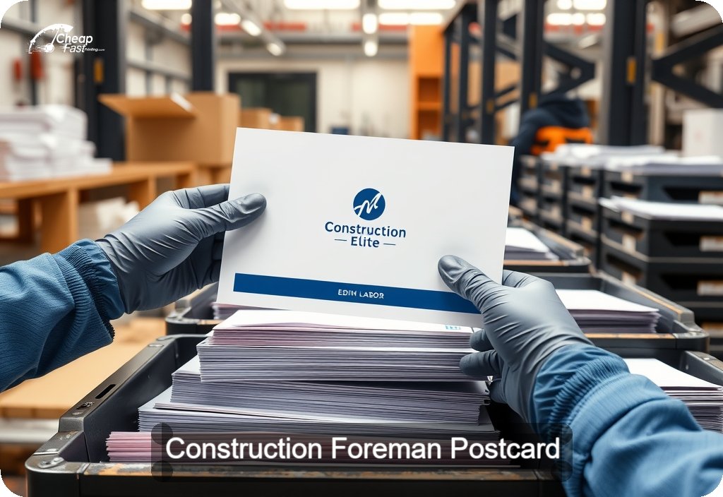 Construction Foreman Postcard Sample 07 · 6" x 11" design sample