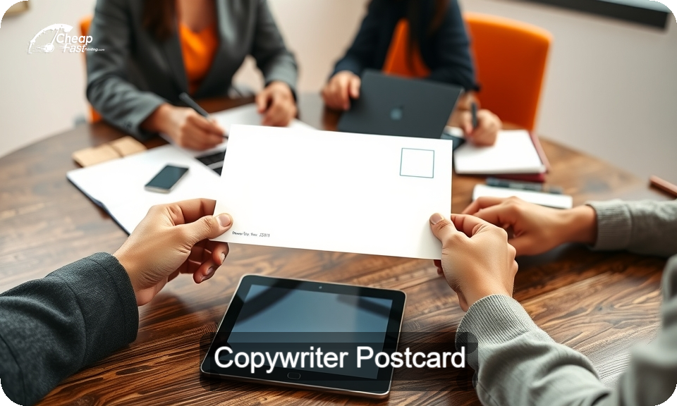 Copywriter Postcard Sample 02 · 4" x 9" design sample