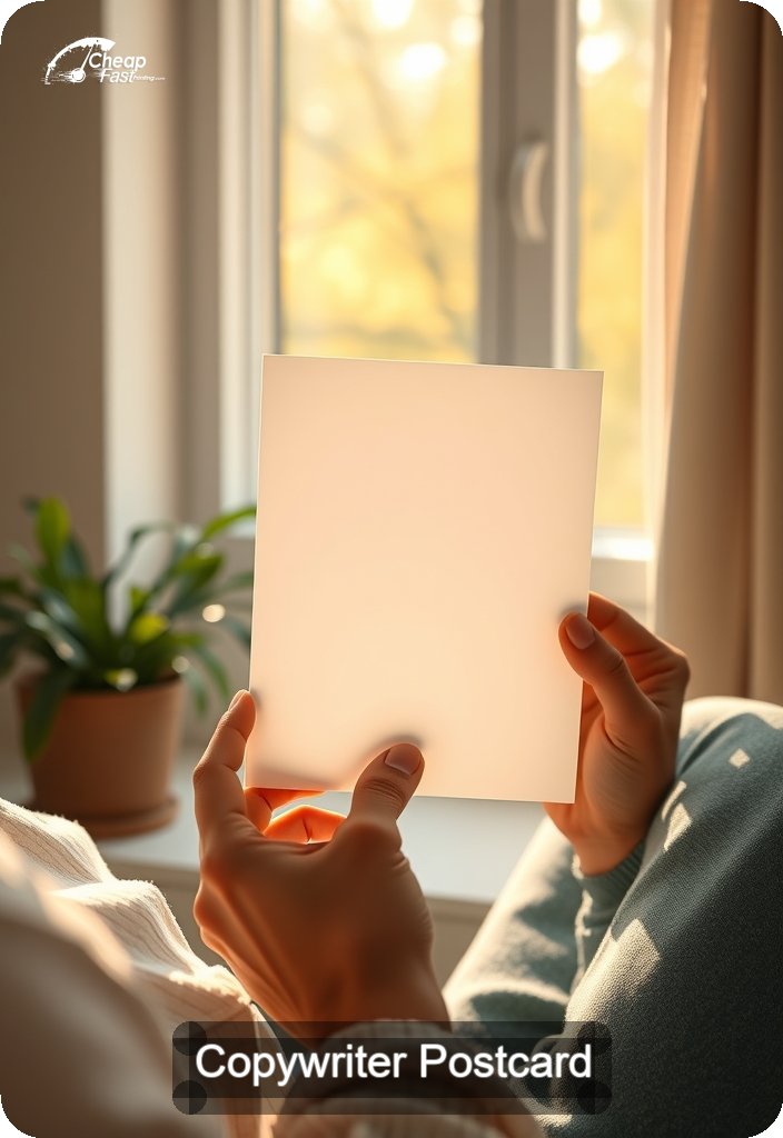 Copywriter Postcard Sample 03 · 4.5" x 6.5" design sample