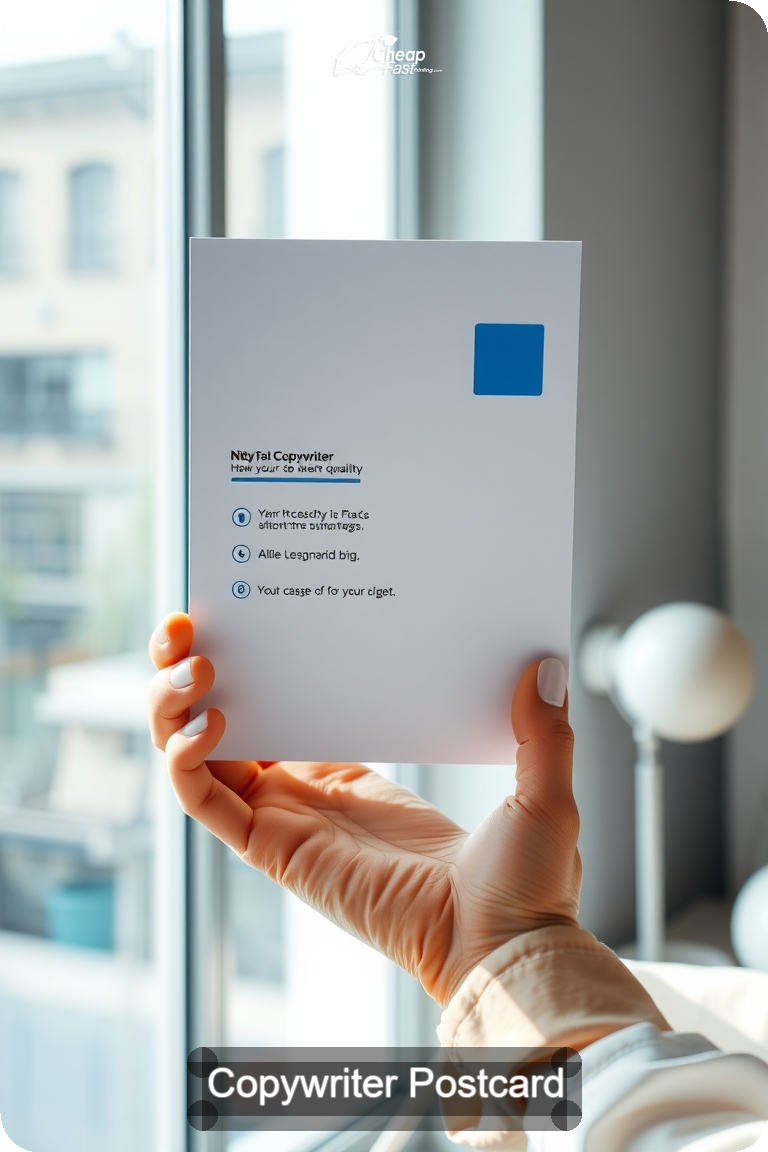 Copywriter Postcard Sample 05 · 4.5" x 11" design sample