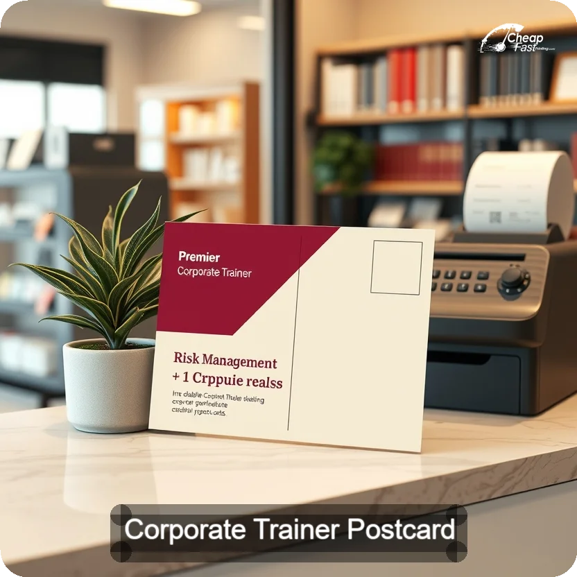 Corporate Trainer Postcard Sample 05 · 5" x 5" design sample