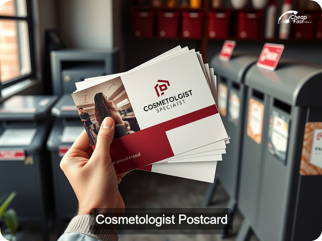 Cosmetologist Postcard Sample 03 · 6.5" x 9" design sample