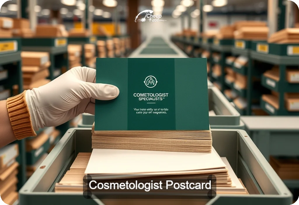 Cosmetologist Postcard Sample 08 · 6" x 11" design sample
