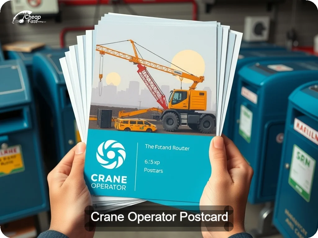 Crane Operator Postcard Sample 08 · 6.5" x 9" design sample