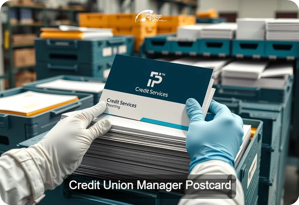 Credit Union Manager Postcard Sample 03 · 6" x 11" design sample