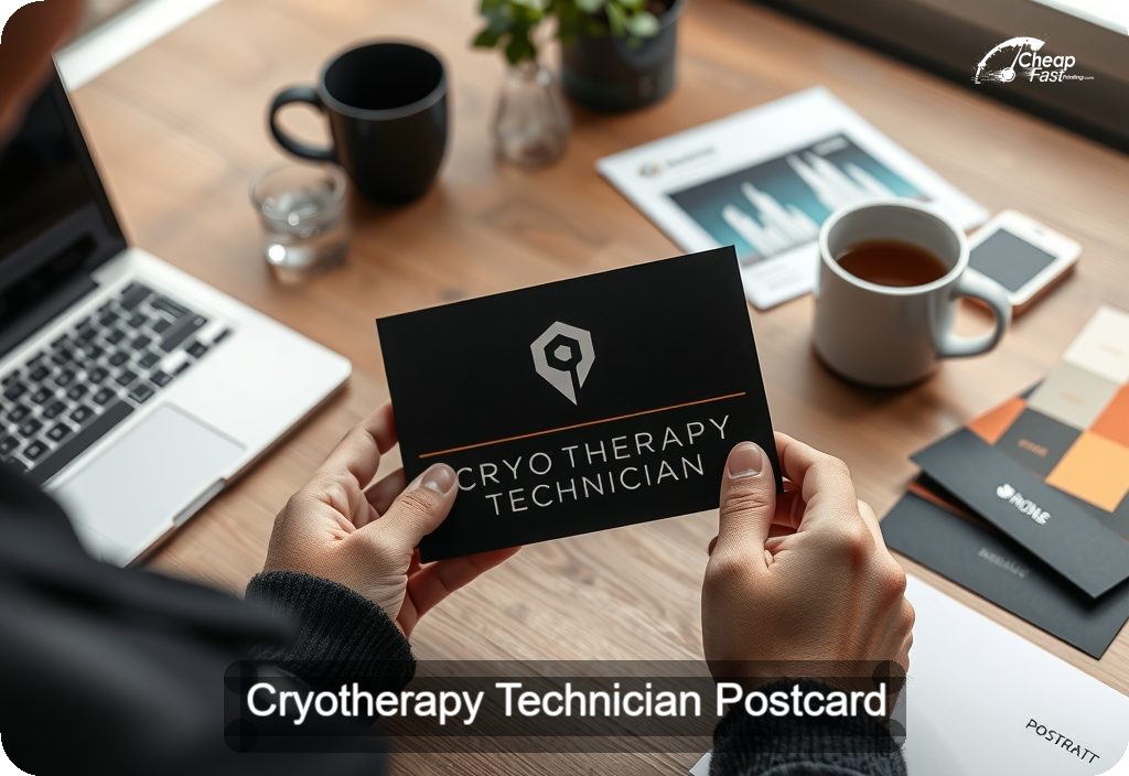 Cryotherapy Technician Postcard Sample 01 · 4" x 6" design sample