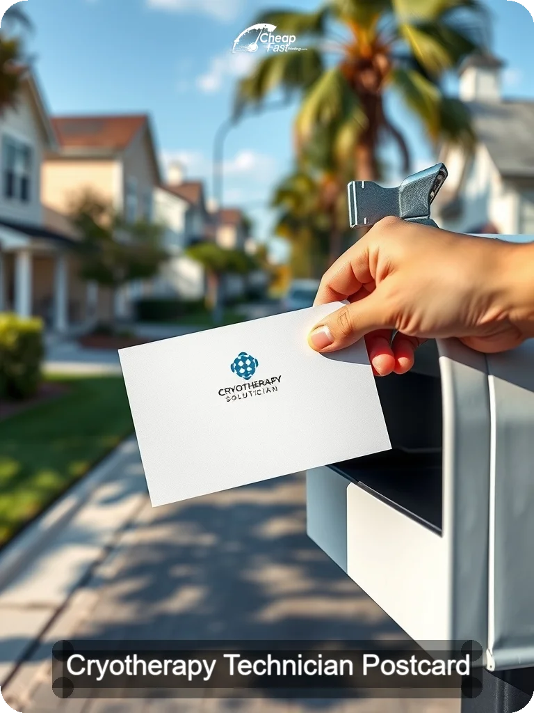 Cryotherapy Technician Postcard Sample 02 · 5" x 7" design sample