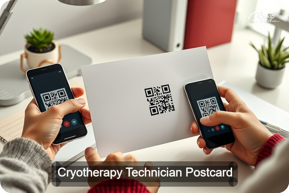 Cryotherapy Technician Postcard Sample 03 · 6" x 9" design sample