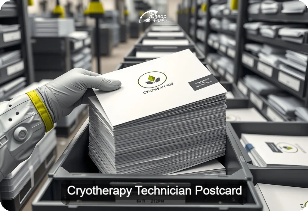 Cryotherapy Technician Postcard Sample 04 · 6" x 11" design sample