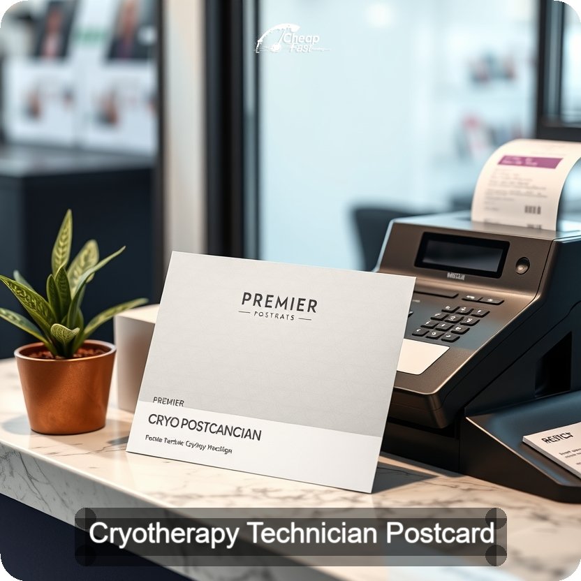 Cryotherapy Technician Postcard Sample 05 · 5" x 5" design sample