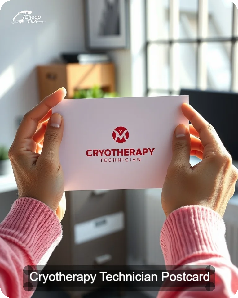 Cryotherapy Technician Postcard Sample 06 · 4.25" x 5.5" design sample
