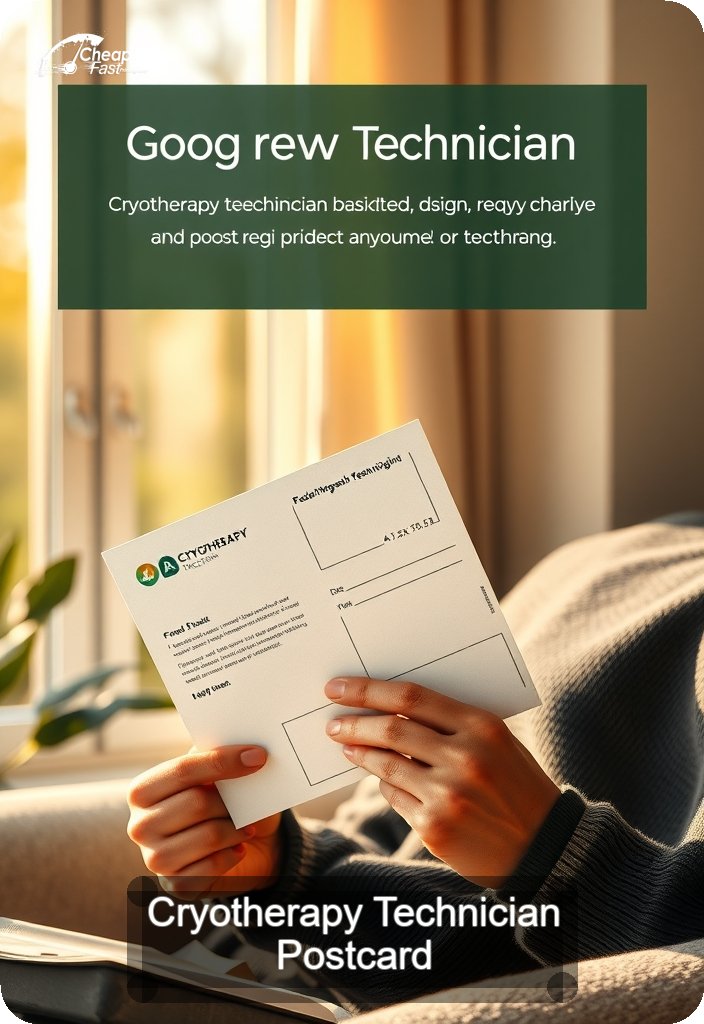 Cryotherapy Technician Postcard Sample 08 · 4.5" x 6.5" design sample