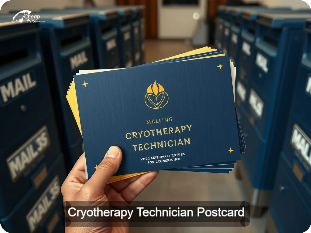 Cryotherapy Technician Postcard Sample 09 · 6.5" x 9" design sample