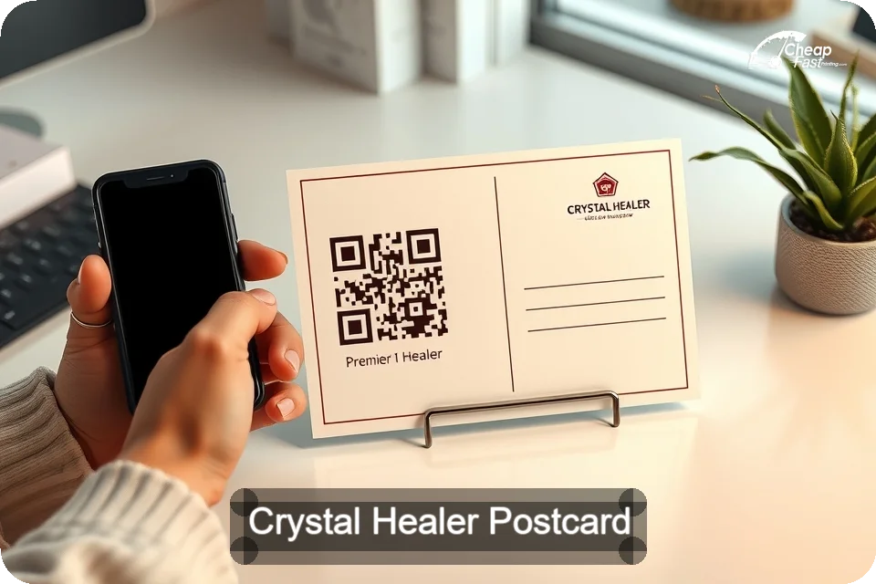 Crystal Healer Postcard Sample 01 · 6" x 9" design sample