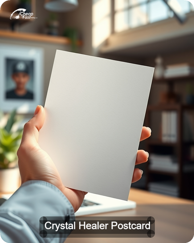 Crystal Healer Postcard Sample 04 · 4.25" x 5.5" design sample