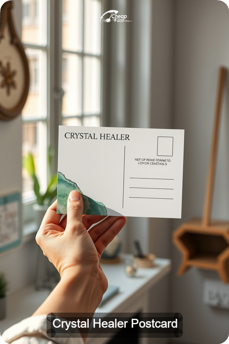 Crystal Healer Postcard Sample 08 · 4.5" x 11" design sample