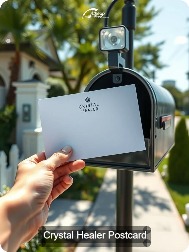 Crystal Healer Postcard Sample 10 · 5" x 7" design sample