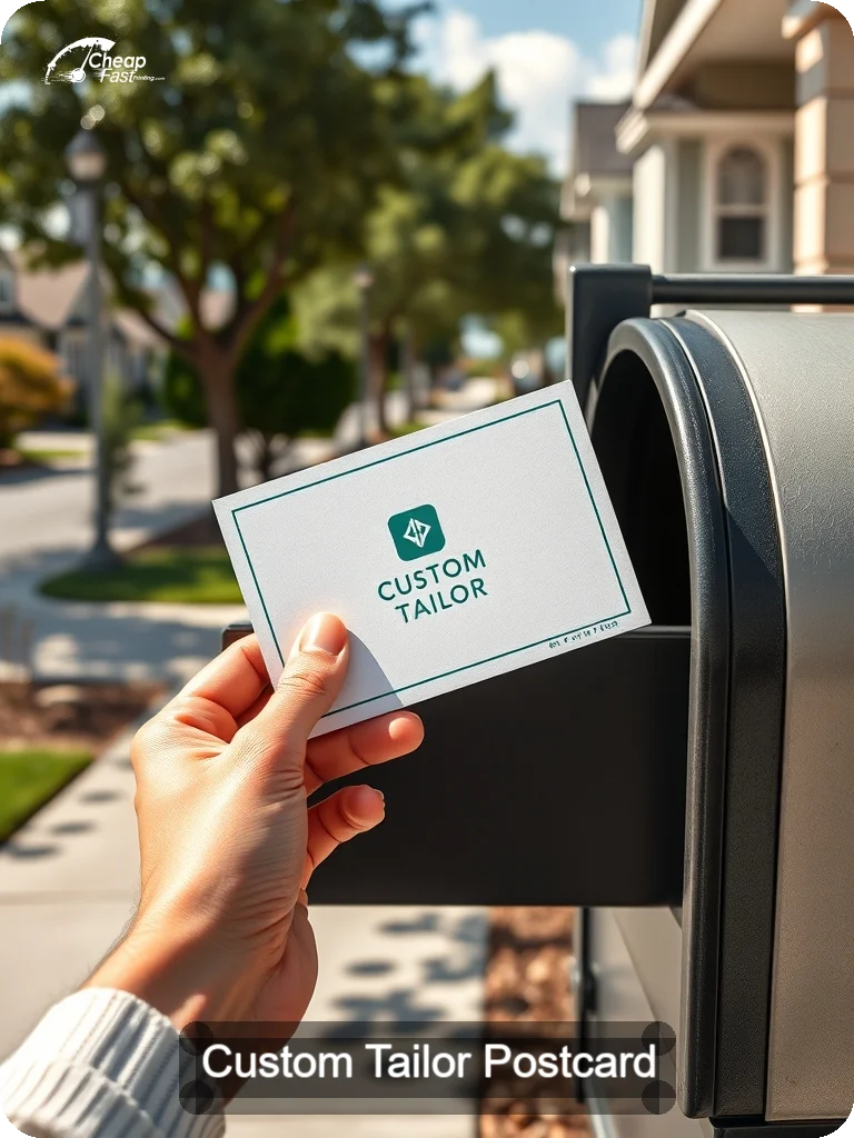 Custom Tailor Postcard Sample 08 · 5" x 7" design sample