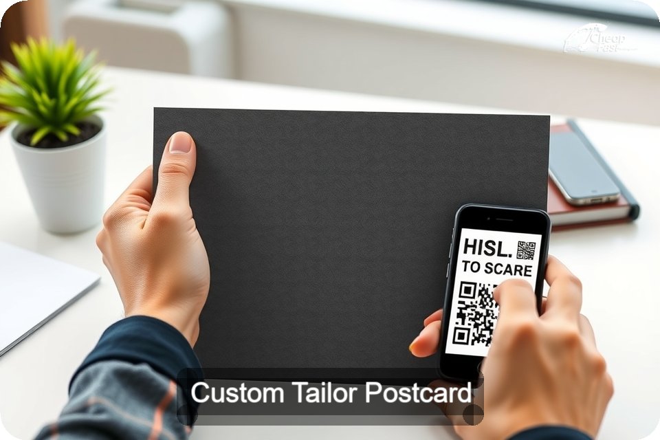 Custom Tailor Postcard Sample 09 · 6" x 9" design sample