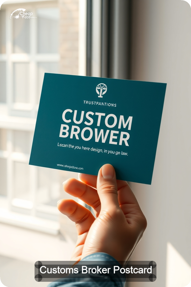 Customs Broker Postcard Sample 06 · 4.5" x 11" design sample