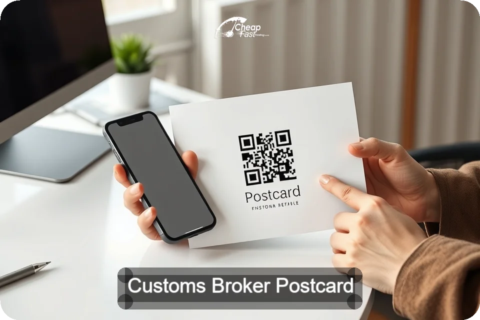 Customs Broker Postcard Sample 09 · 6" x 9" design sample
