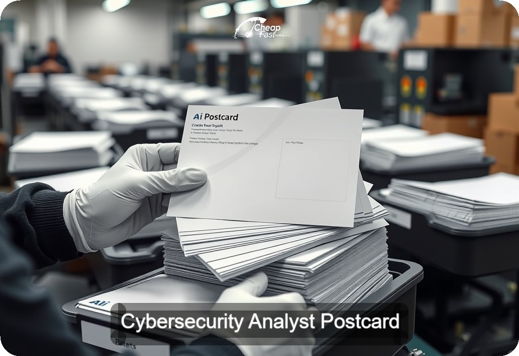 Cybersecurity Analyst Postcard Sample 02 · 6" x 11" design sample