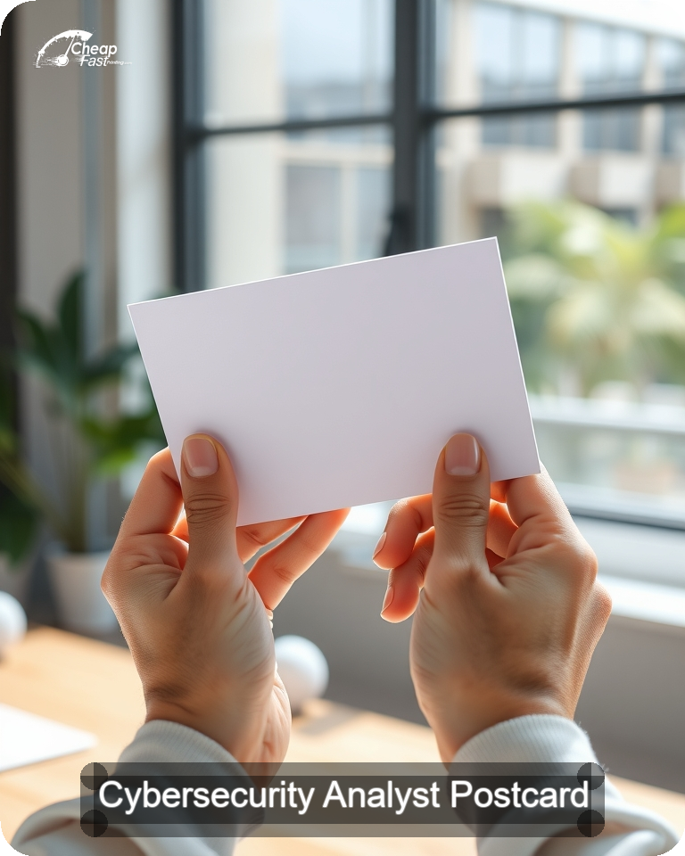 Cybersecurity Analyst Postcard Sample 04 · 4.25" x 5.5" design sample