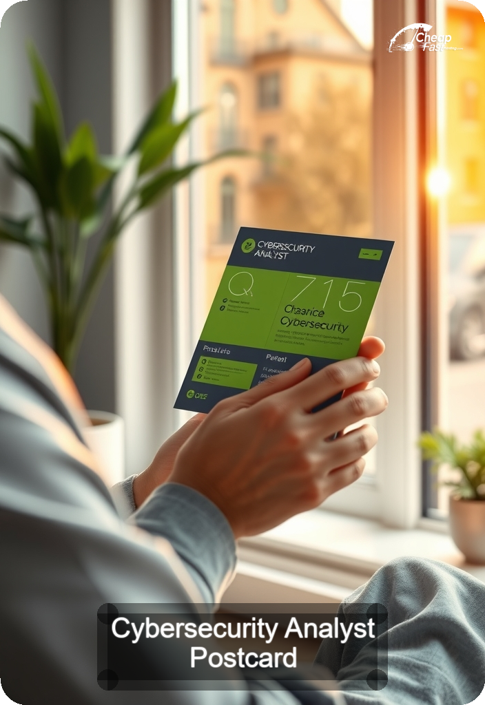 Cybersecurity Analyst Postcard Sample 06 · 4.5" x 6.5" design sample