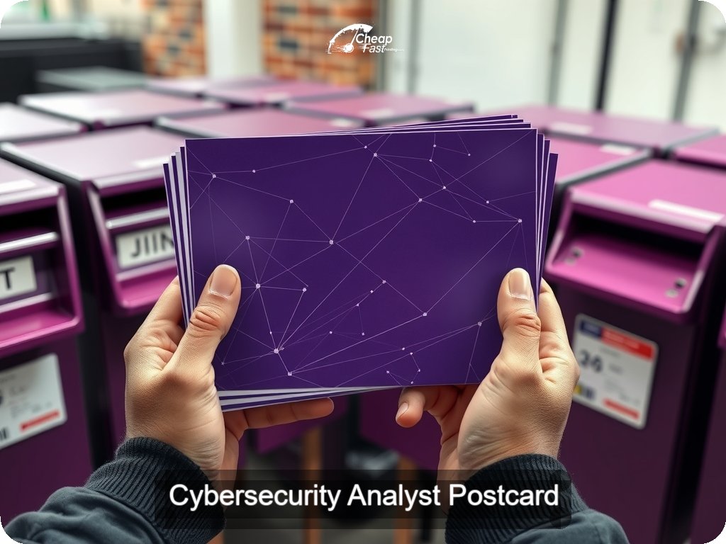 Cybersecurity Analyst Postcard Sample 07 · 6.5" x 9" design sample