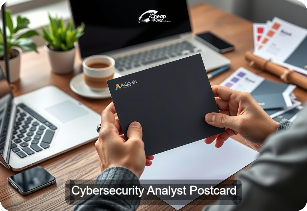 Cybersecurity Analyst Postcard Sample 09 · 4" x 6" design sample