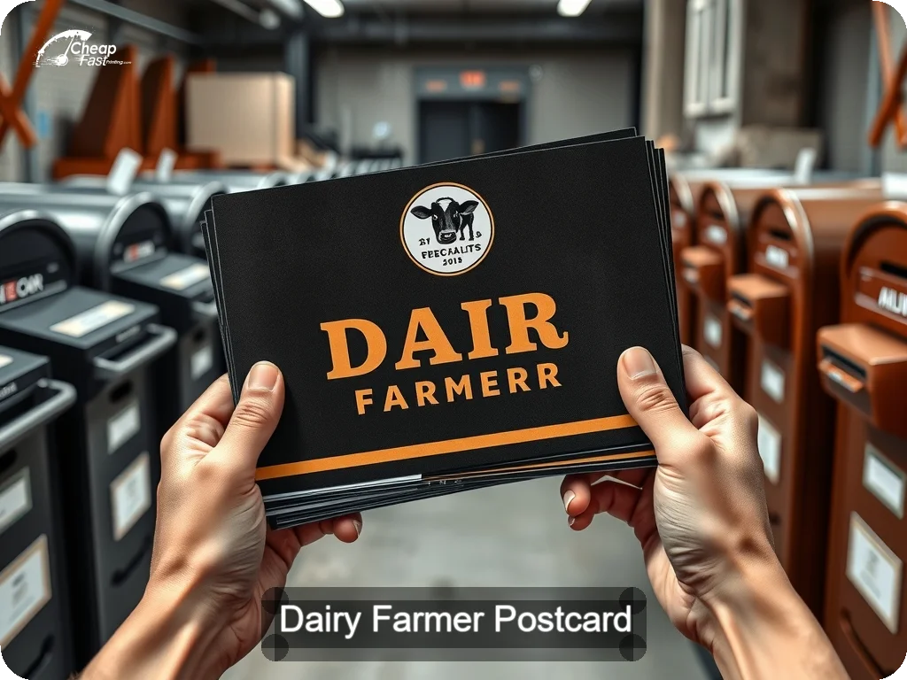 Dairy Farmer Postcard Sample 03 · 6.5" x 9" design sample