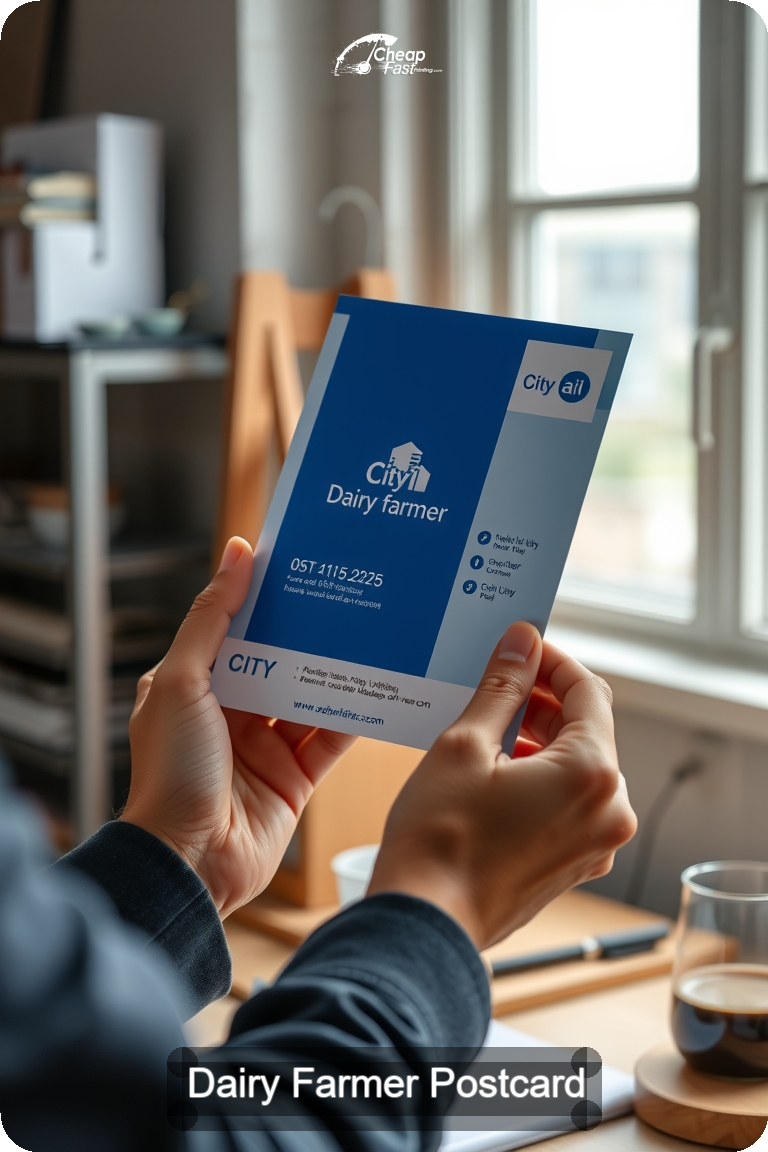 Dairy Farmer Postcard Sample 04 · 4.5" x 11" design sample