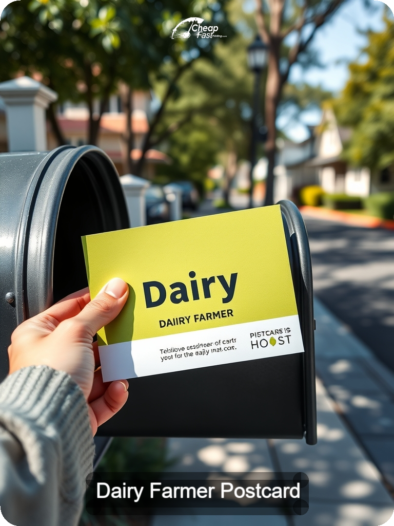 Dairy Farmer Postcard Sample 06 · 5" x 7" design sample