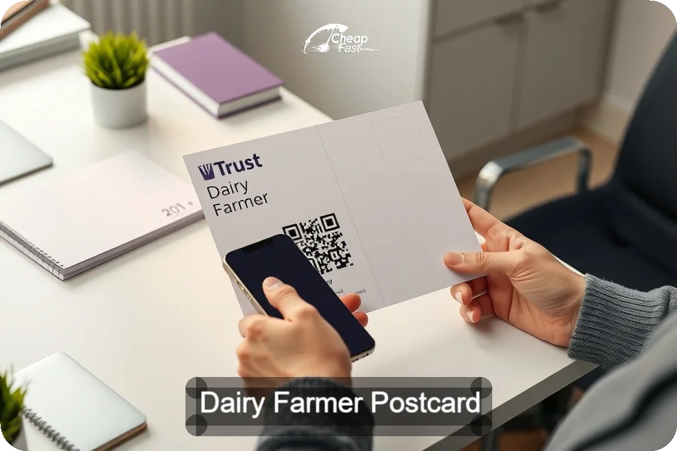 Dairy Farmer Postcard Sample 07 · 6" x 9" design sample