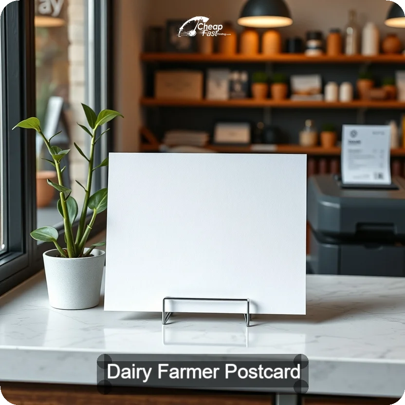 Dairy Farmer Postcard Sample 09 · 5" x 5" design sample