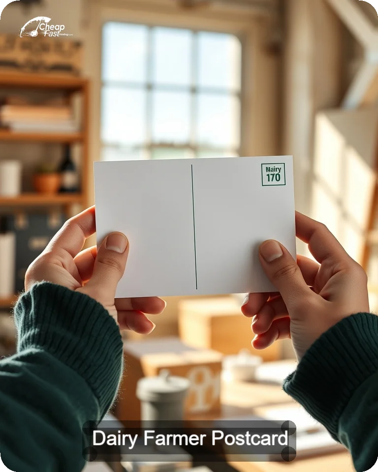 Dairy Farmer Postcard Sample 10 · 4.25" x 5.5" design sample