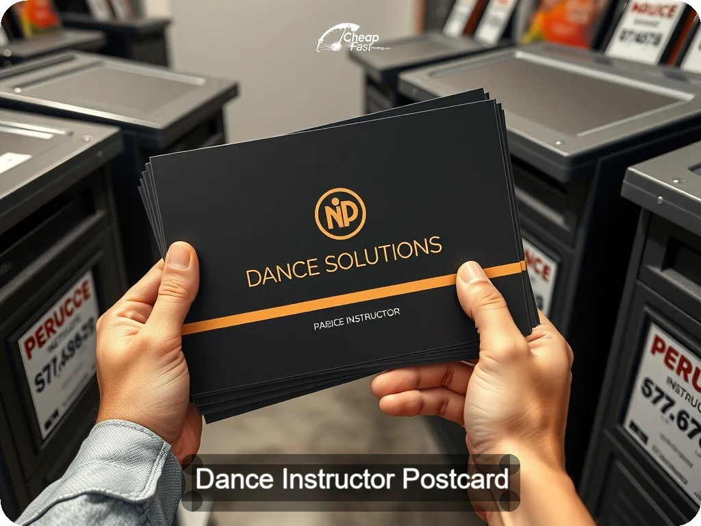 Dance Instructor Postcard Sample 05 · 6.5" x 9" design sample