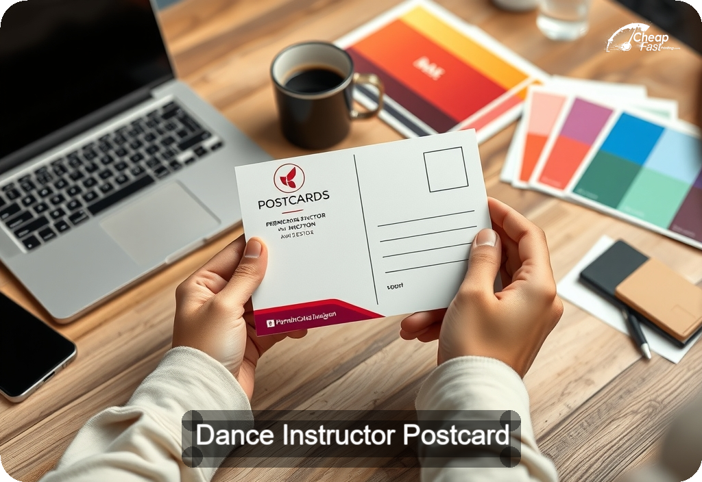 Dance Instructor Postcard Sample 07 · 4" x 6" design sample