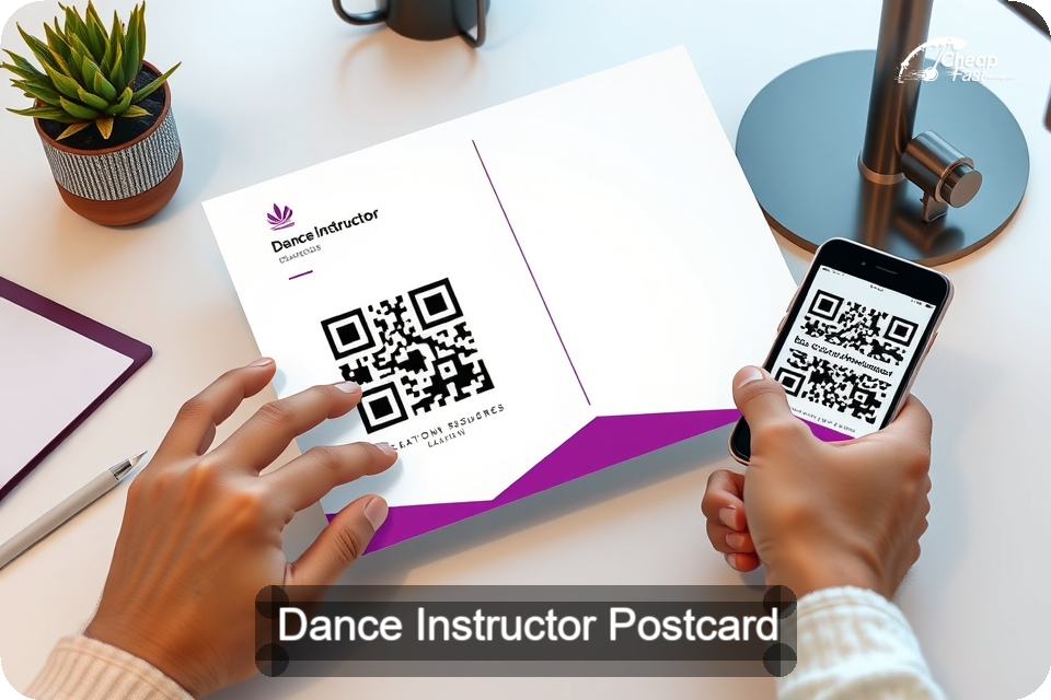 Dance Instructor Postcard Sample 09 · 6" x 9" design sample