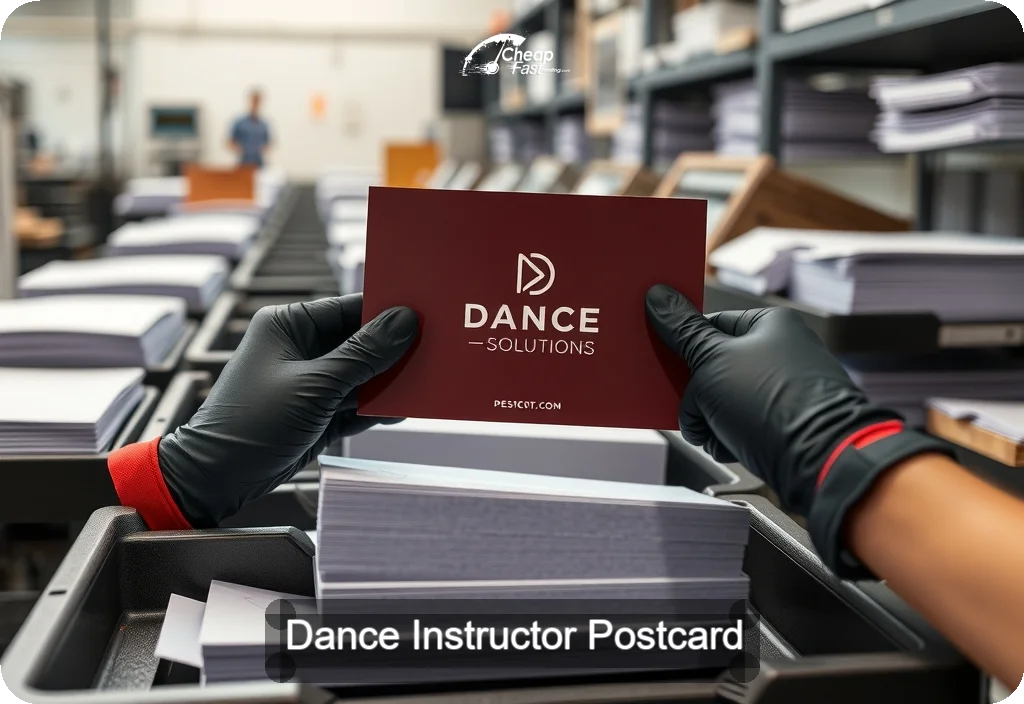 Dance Instructor Postcard Sample 10 · 6" x 11" design sample