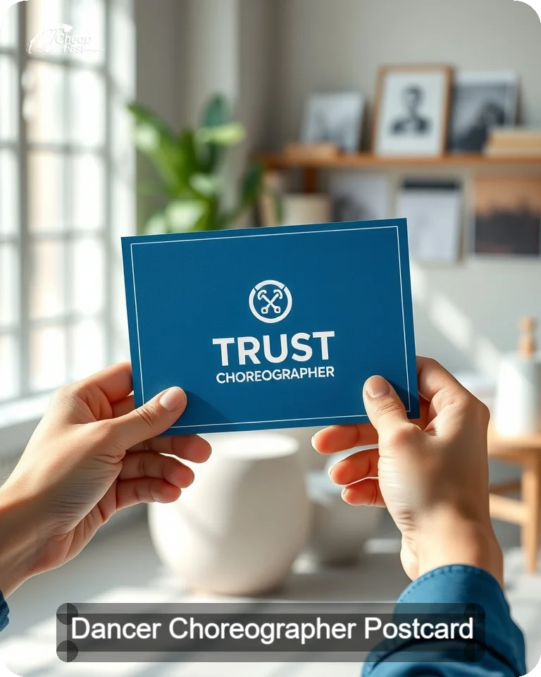 Dancer Choreographer Postcard Sample 08 · 4.25" x 5.5" design sample