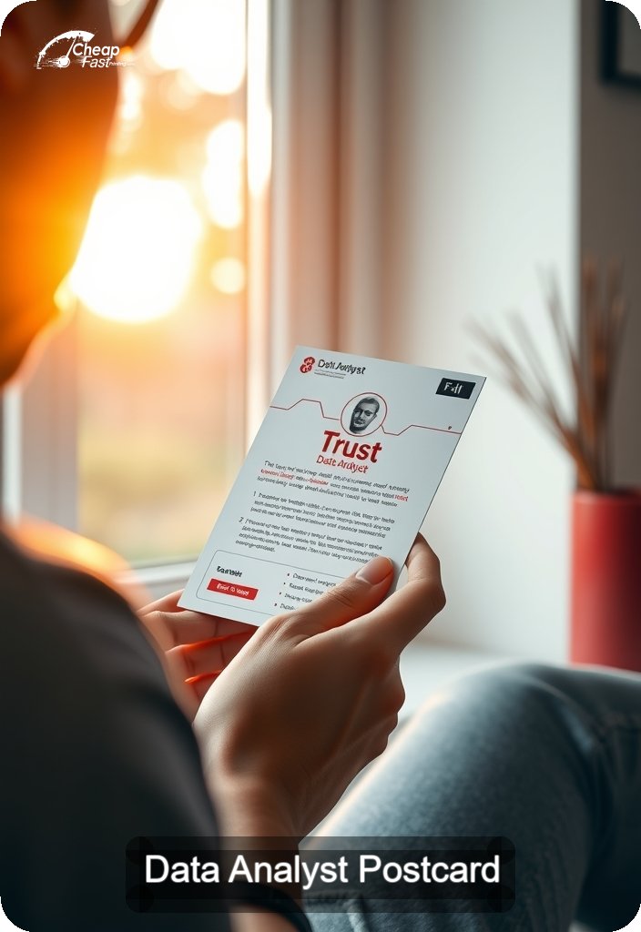 Data Analyst Postcard Sample 02 · 4.5" x 6.5" design sample