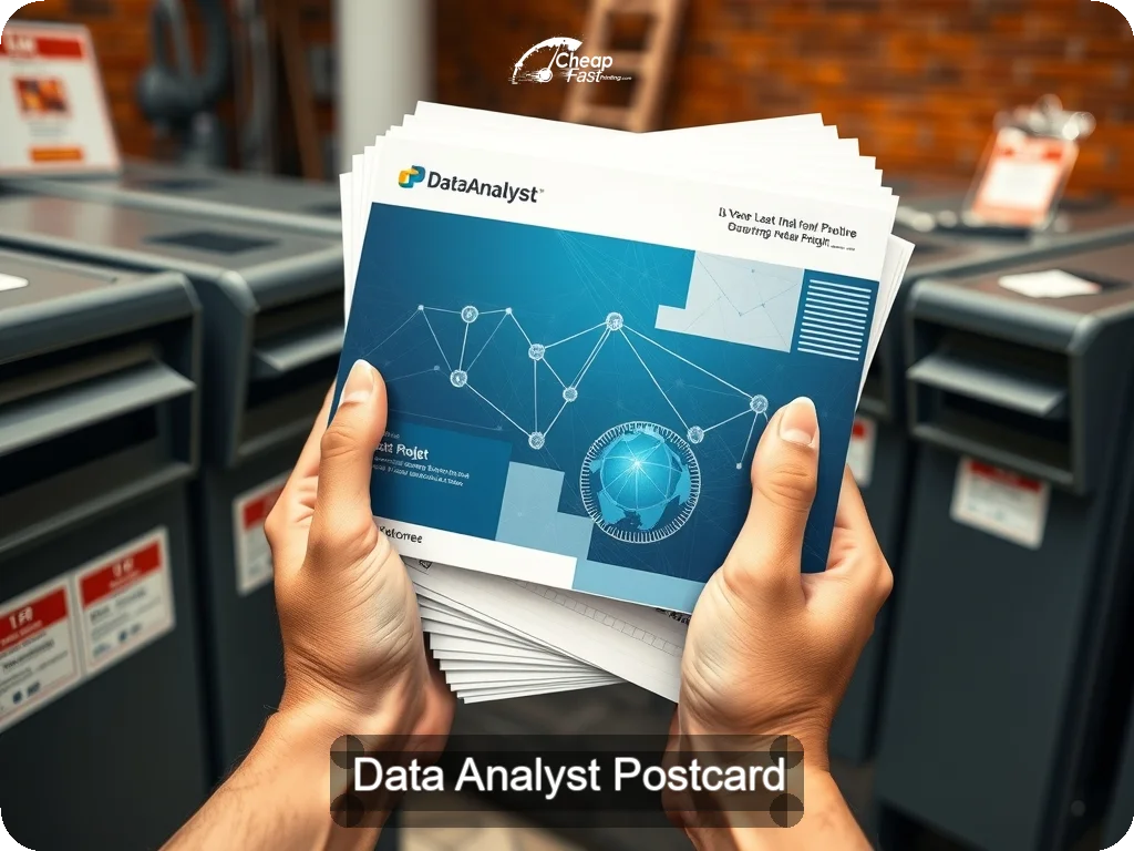 Data Analyst Postcard Sample 03 · 6.5" x 9" design sample