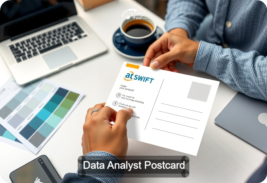 Data Analyst Postcard Sample 05 · 4" x 6" design sample