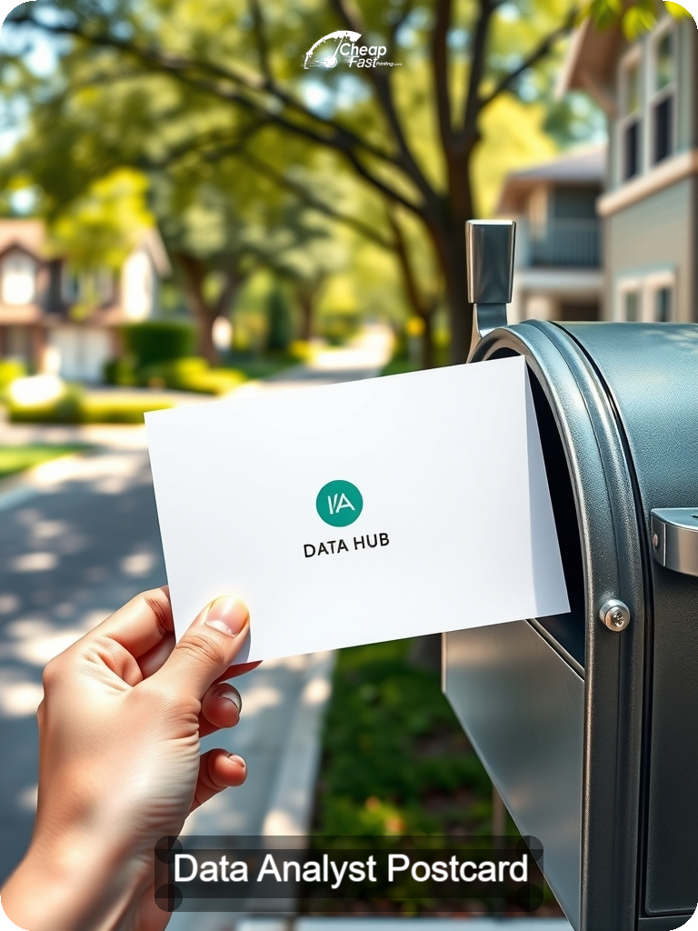 Data Analyst Postcard Sample 06 · 5" x 7" design sample