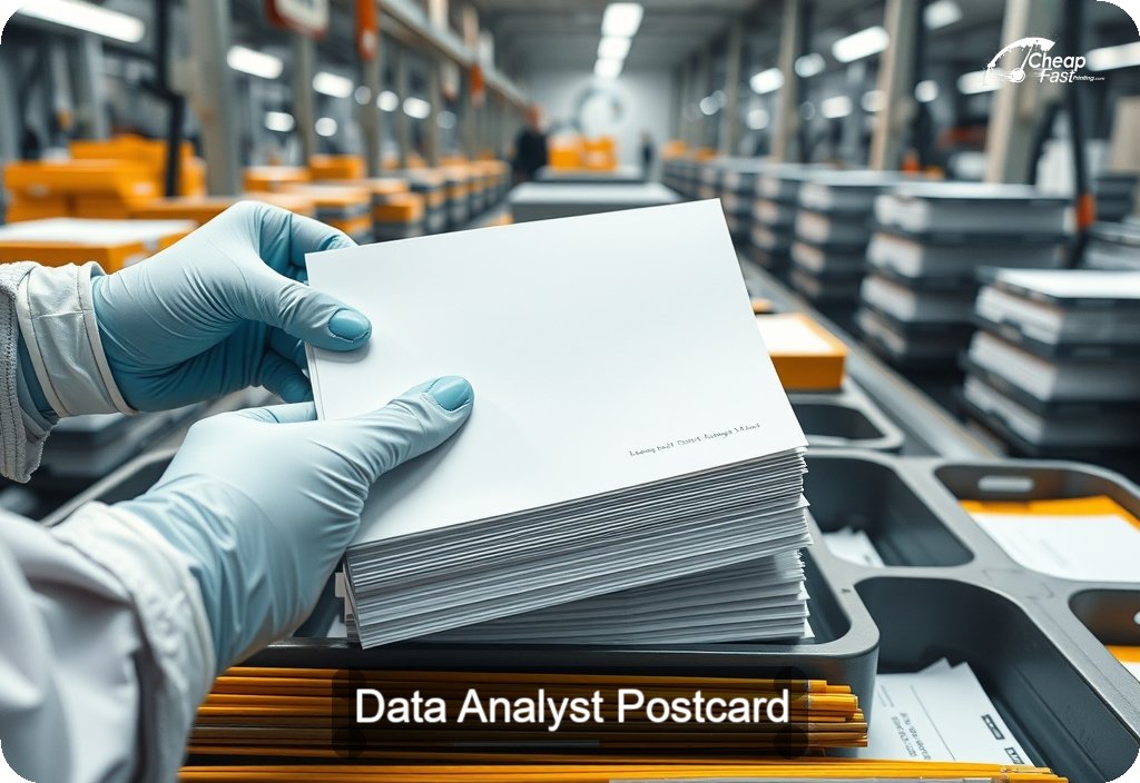 Data Analyst Postcard Sample 08 · 6" x 11" design sample