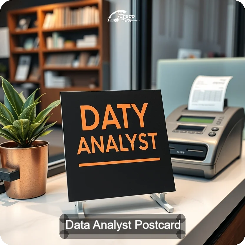 Data Analyst Postcard Sample 09 · 5" x 5" design sample