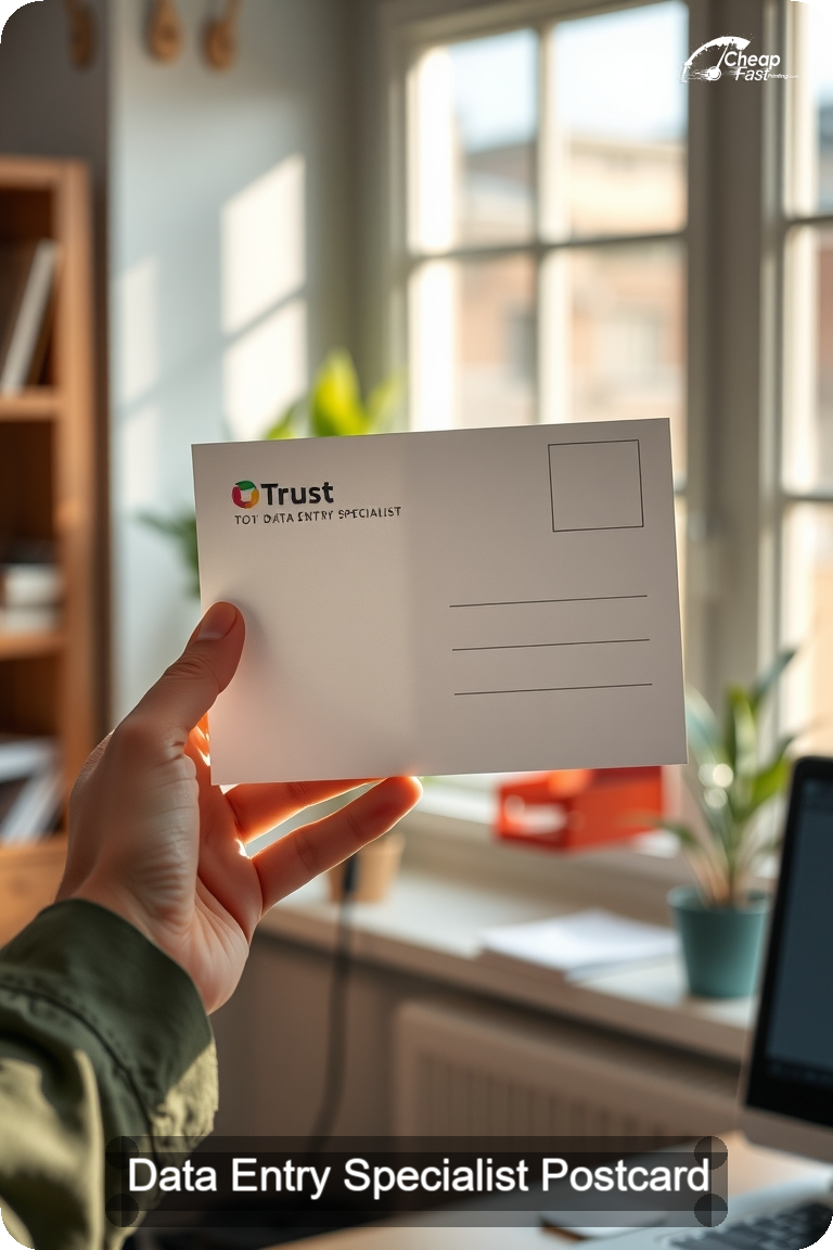 Data Entry Specialist Postcard Sample 06 · 4.5" x 11" design sample